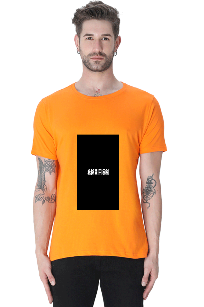 Men's Round Neck Minimalistic T-Shirt - Ambition