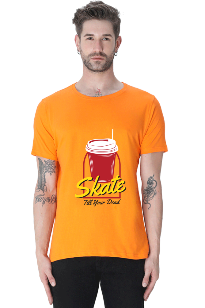 Skateboard Unisex Cotton Round Neck T-shirt - Skate