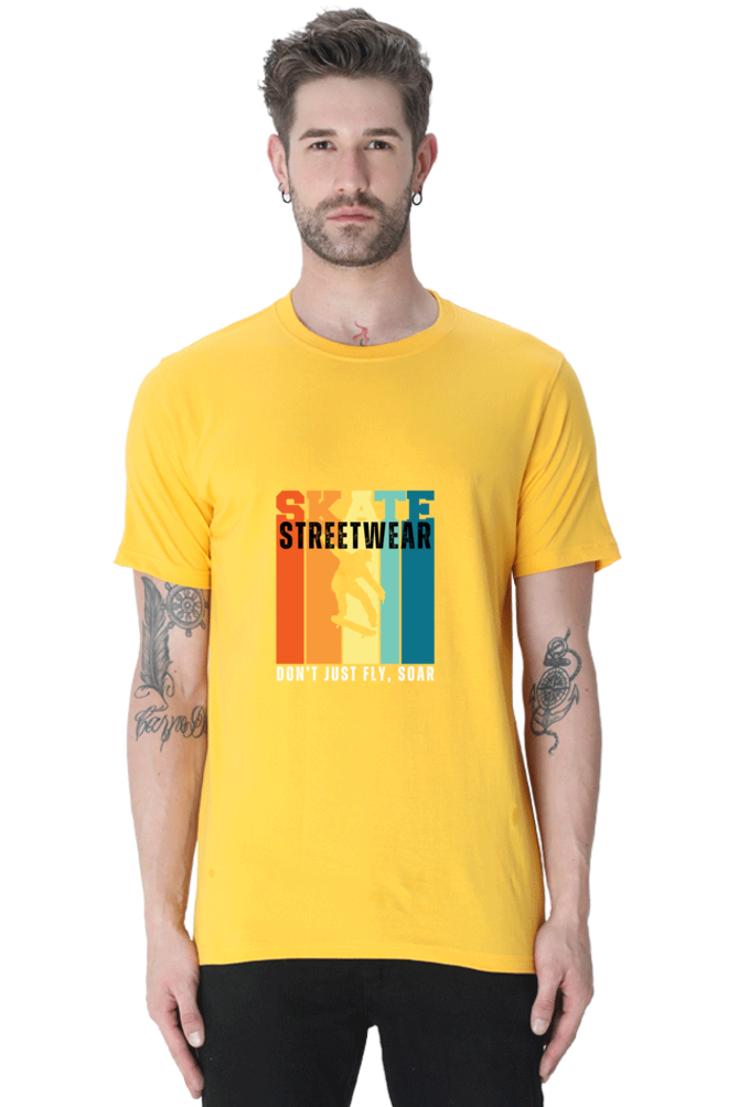 Skateboarding Unisex Cotton Round Neck T-shirt