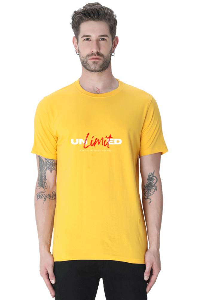 Motivational Unisex Cotton Round Neck T-shirt