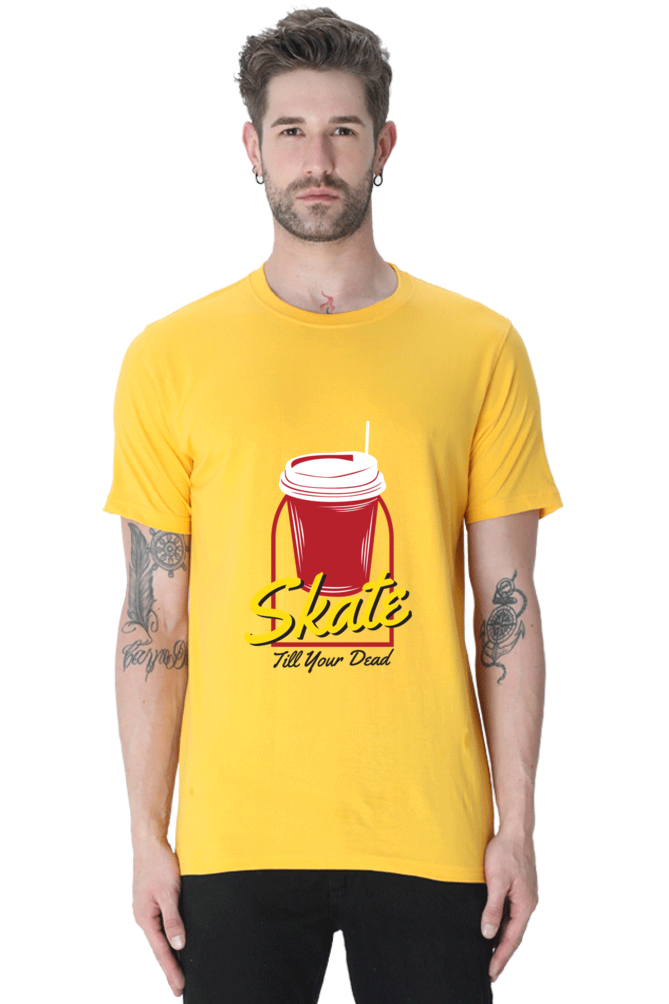 Skateboard Unisex Cotton Round Neck T-shirt - Skate
