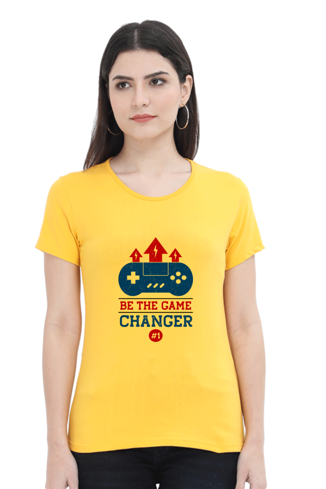 Women’s Round Neck Printed Gamer T-Shirts -  Changer