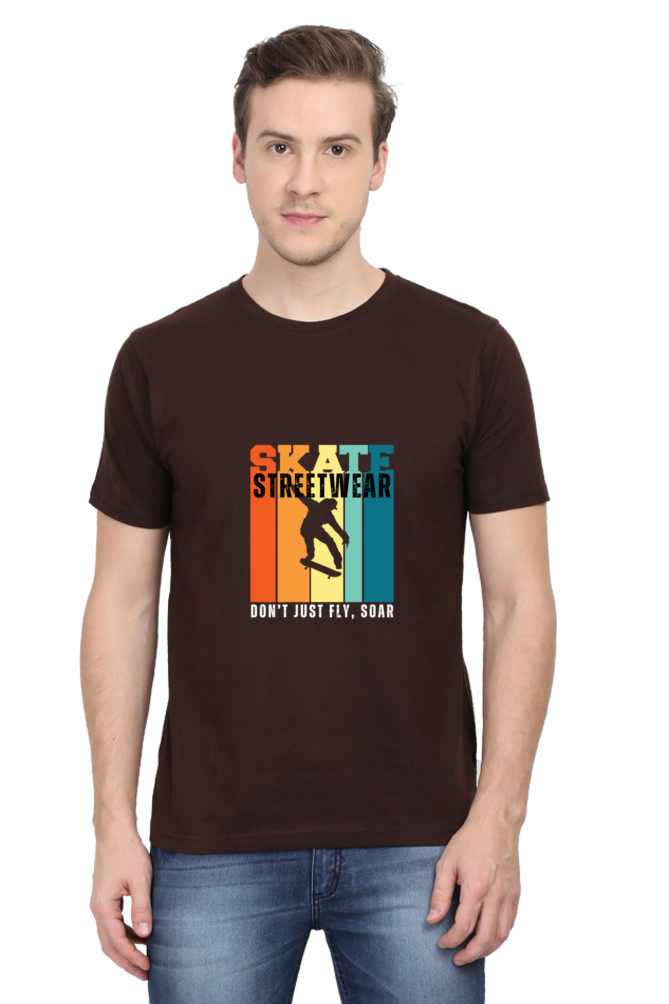 Skateboarding Unisex Cotton Round Neck T-shirt