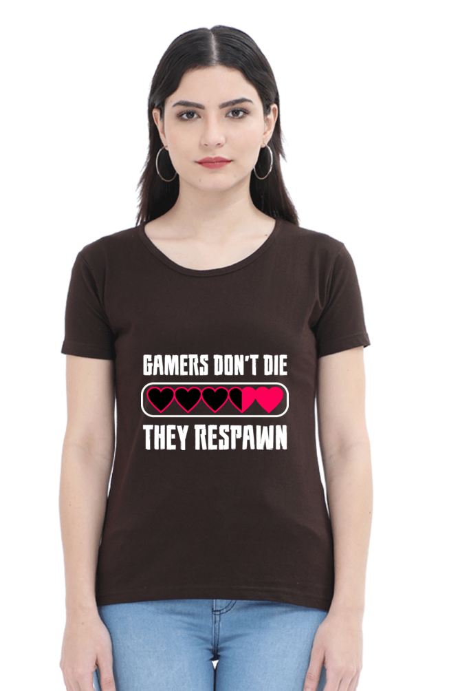 Women’s Round Neck Printed Gamer T-Shirts -  Respawn
