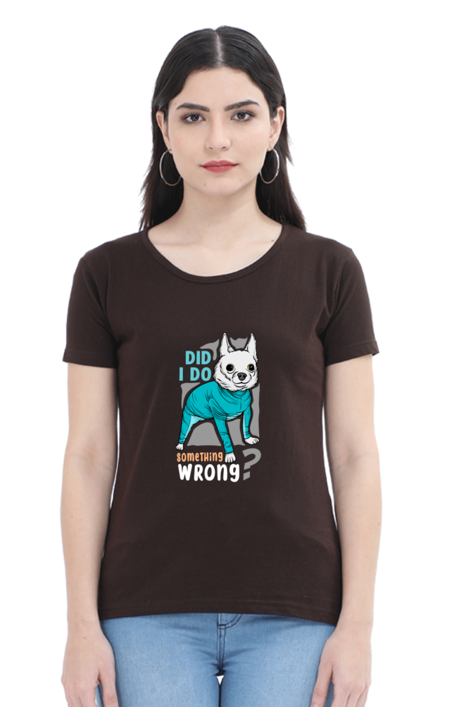 Women’s Round Neck Printed Funny & Queen SVG T-Shirts -  wrong