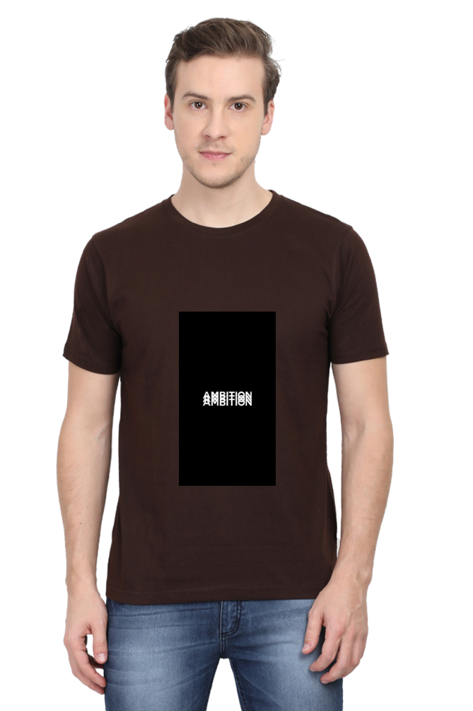 Men's Round Neck Minimalistic T-Shirt - Ambition
