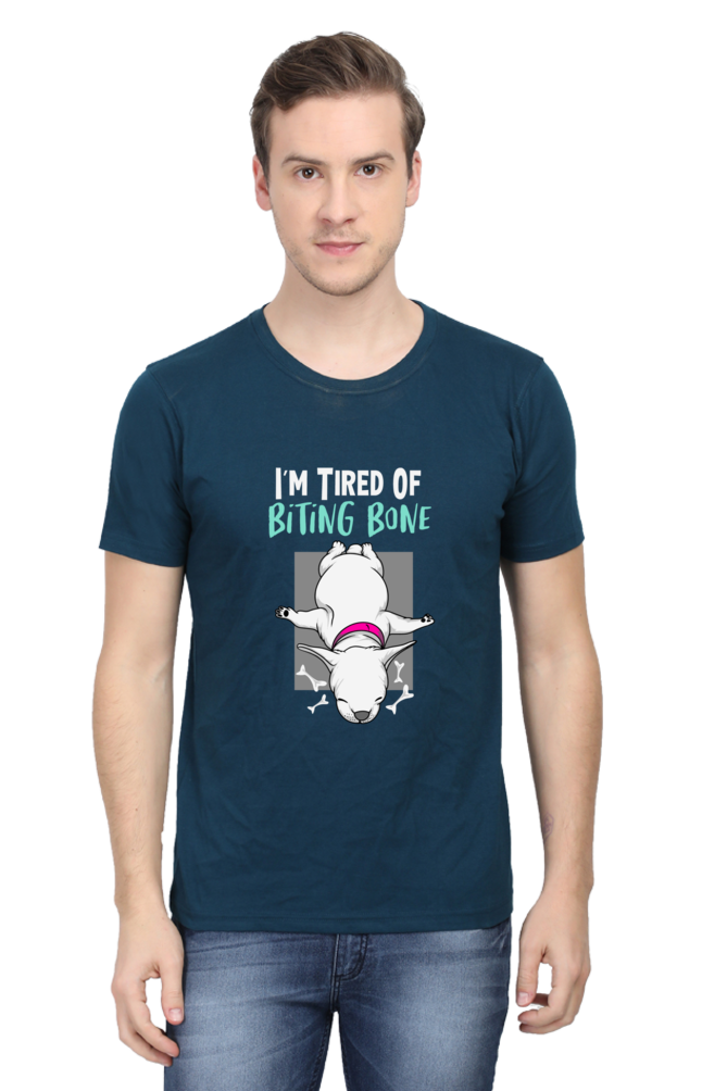 Men's Funny & Queen SVG Round Neck T-Shirt - biting