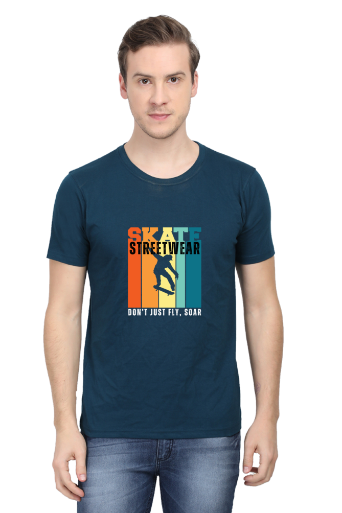 Skateboarding Unisex Cotton Round Neck T-shirt