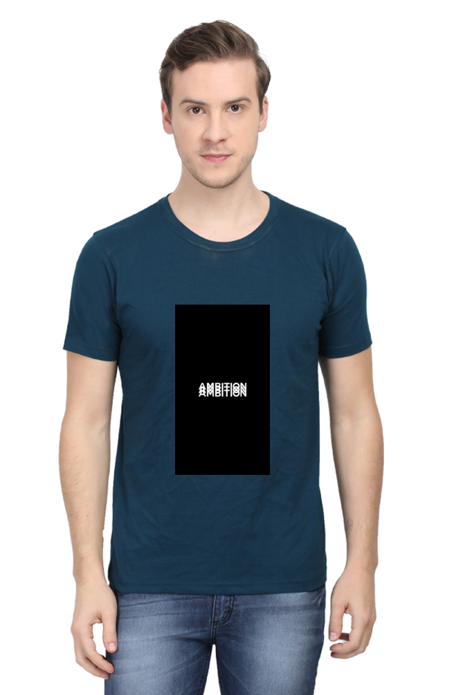 Men's Round Neck Minimalistic T-Shirt - Ambition
