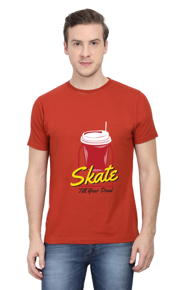 Skateboard Unisex Cotton Round Neck T-shirt - Skate