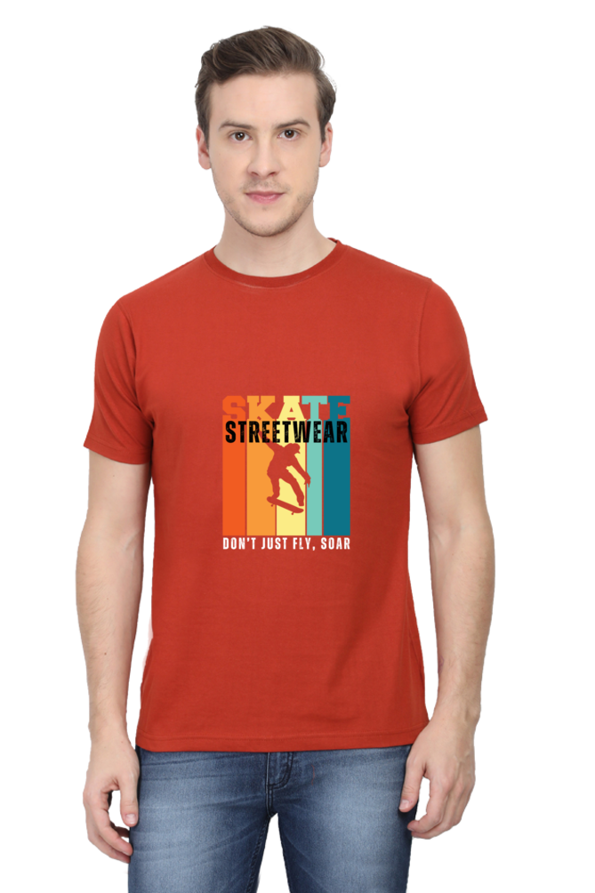 Skateboarding Unisex Cotton Round Neck T-shirt