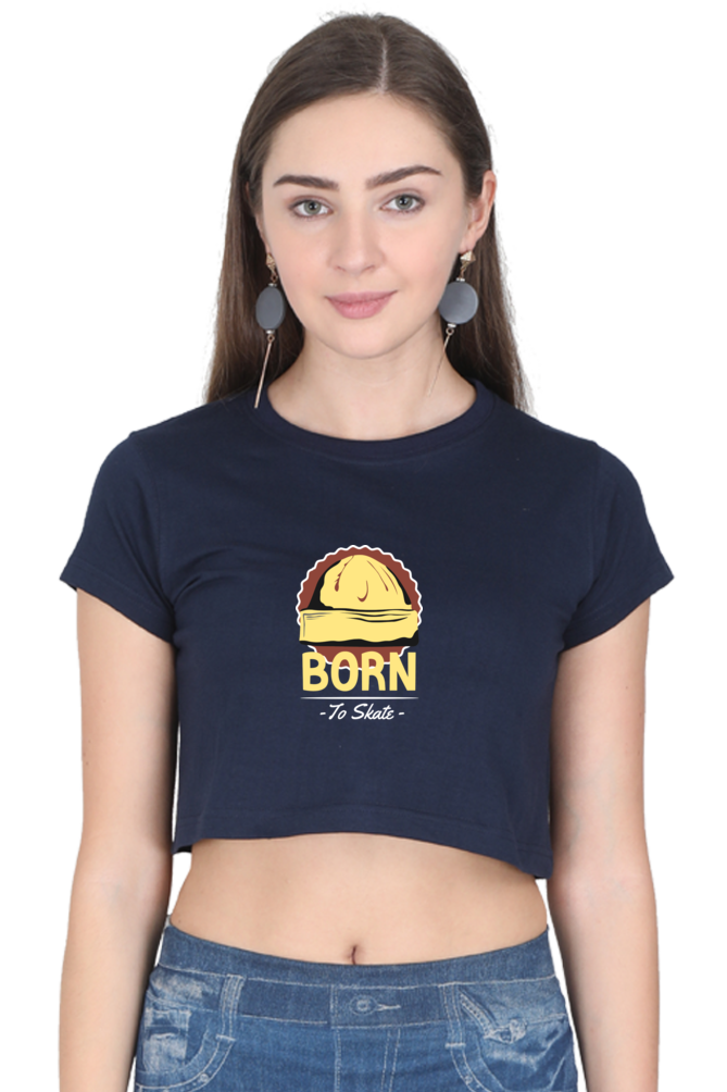 Women Skateboard Crop Top - Born