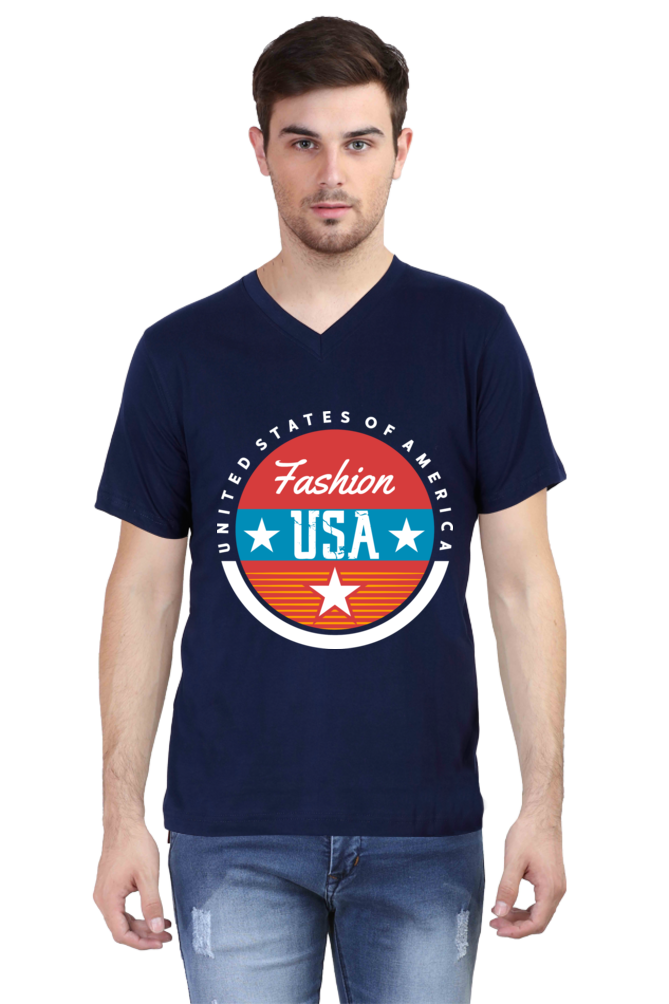 Men's V Neck T-Shirt - Fashion USA