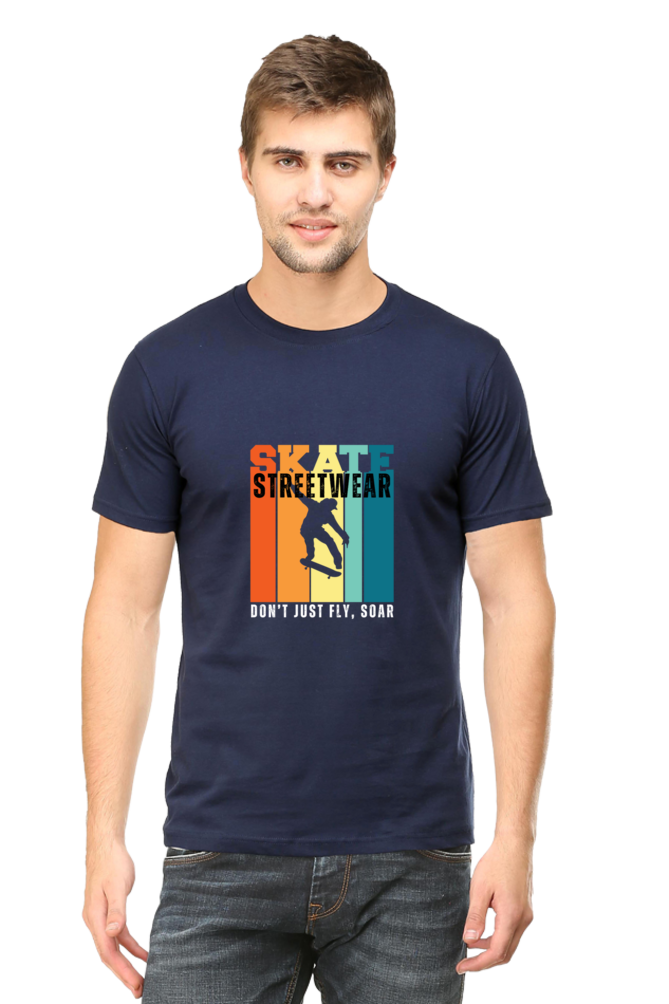 Skateboarding Unisex Cotton Round Neck T-shirt