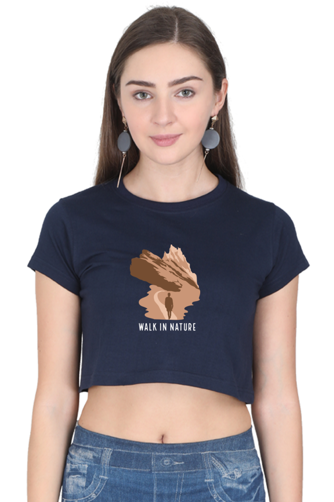 Women Adventure Crop Top - nature walk