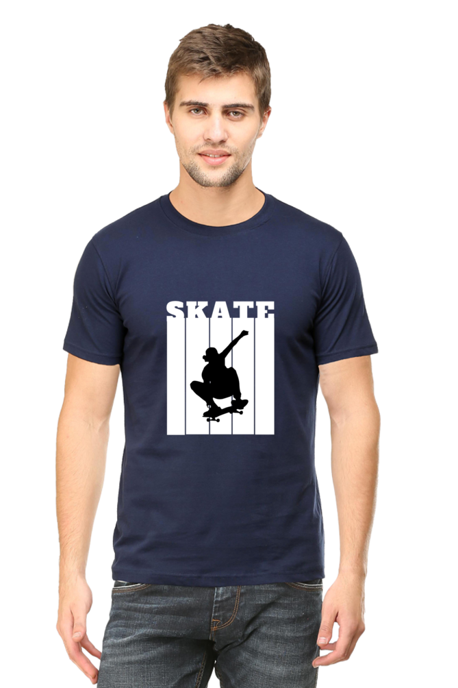 Skateboarding Unisex Cotton Round Neck T-shirt
