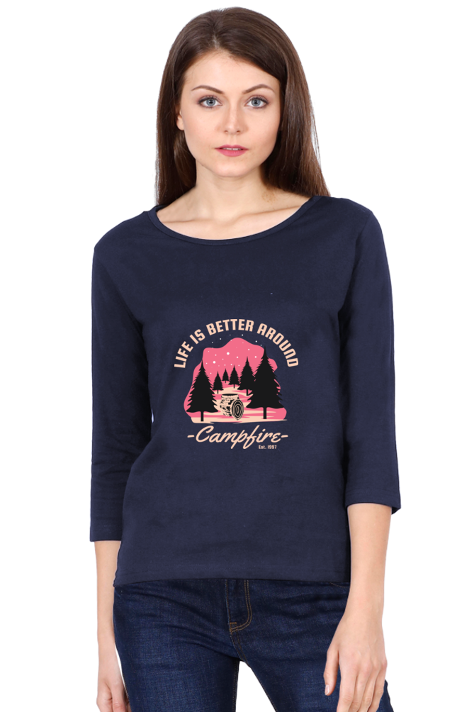 Women’s Full Sleeves Adventure T-Shirts - life is better