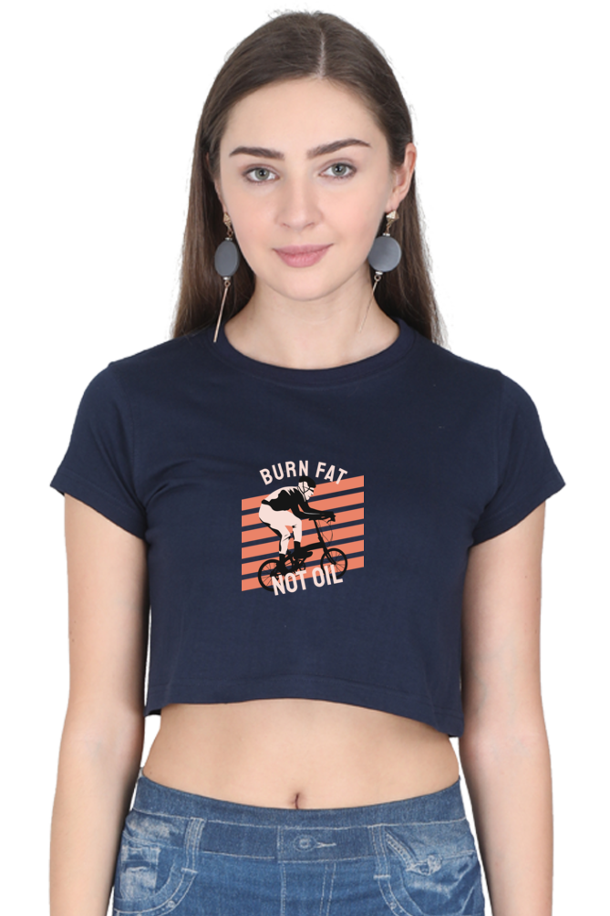 Women Rider Crop Top - burn fat