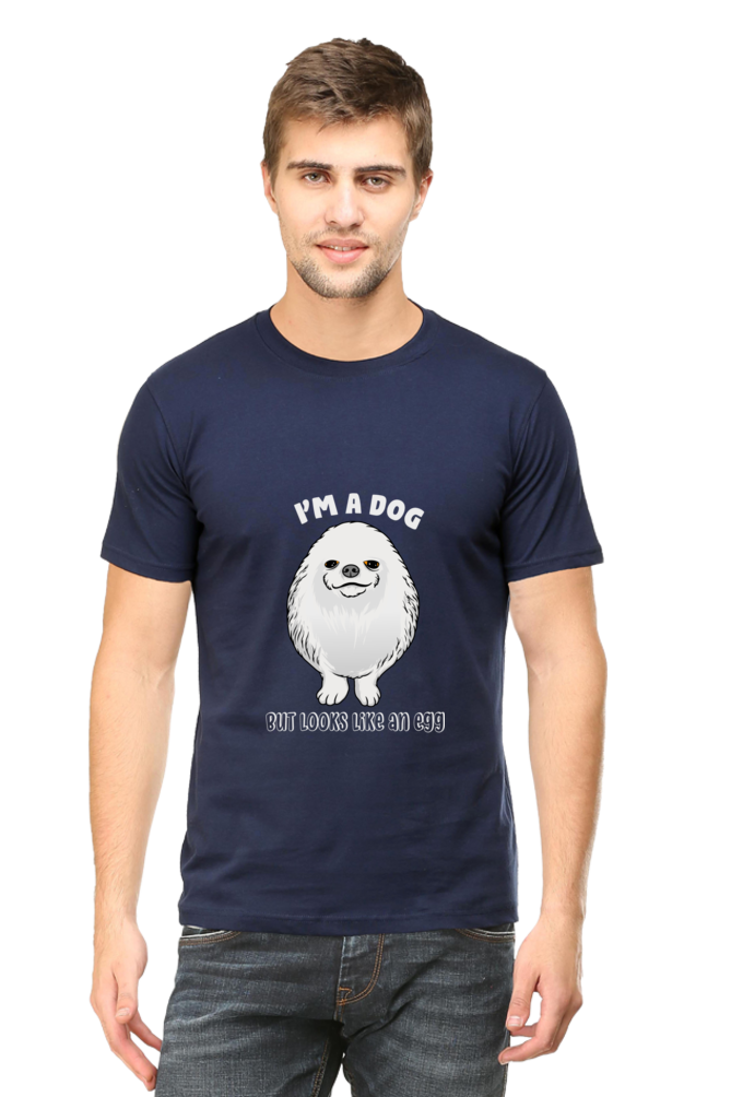 Men's Funny & Queen SVG Round Neck T-Shirt - dog