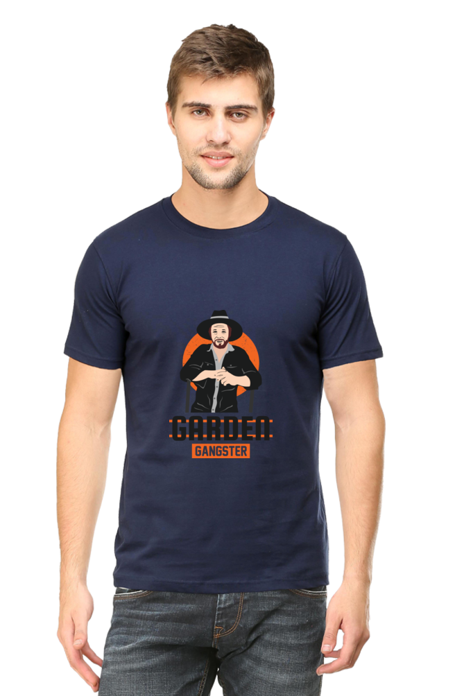 Men's Gardening Cotton Round Neck T-Shirt - gangster