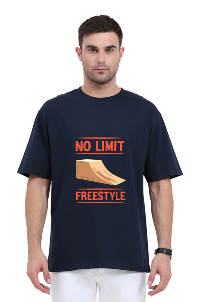 Men Skateboard Oversized Classic T Shirt  - Freestyle