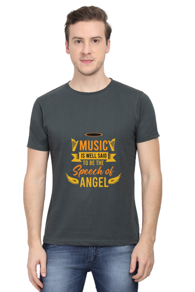 Music Unisex Cotton Round Neck T-shirt - Speech of Angle