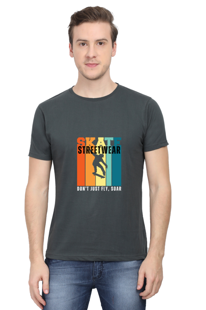 Skateboarding Unisex Cotton Round Neck T-shirt