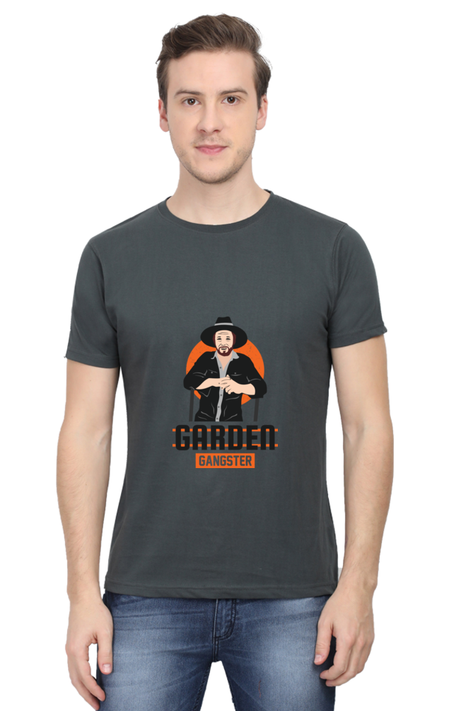 Men's Gardening Cotton Round Neck T-Shirt - gangster