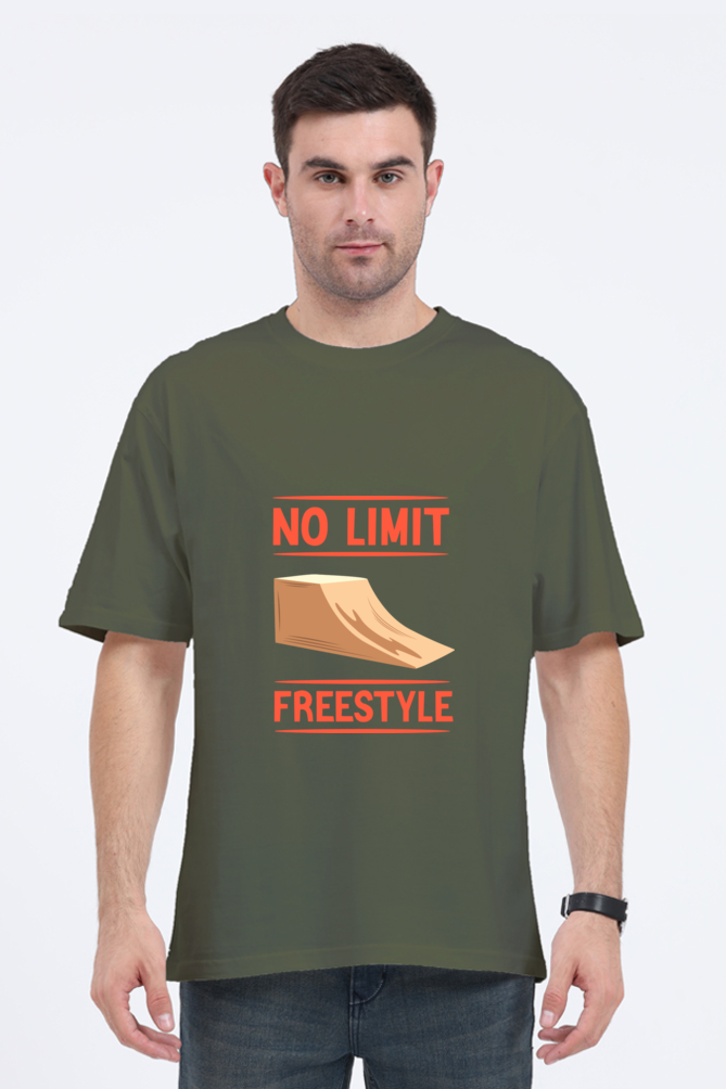 Men Skateboard Oversized Classic T Shirt  - Freestyle