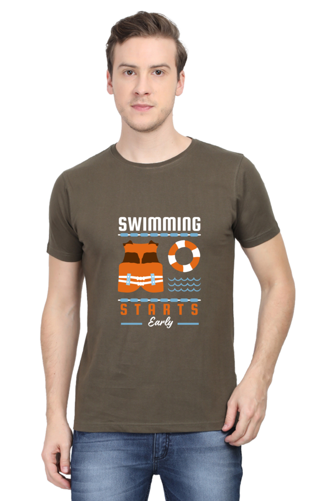 Men's Round Neck Swimming T-Shirt - Starts