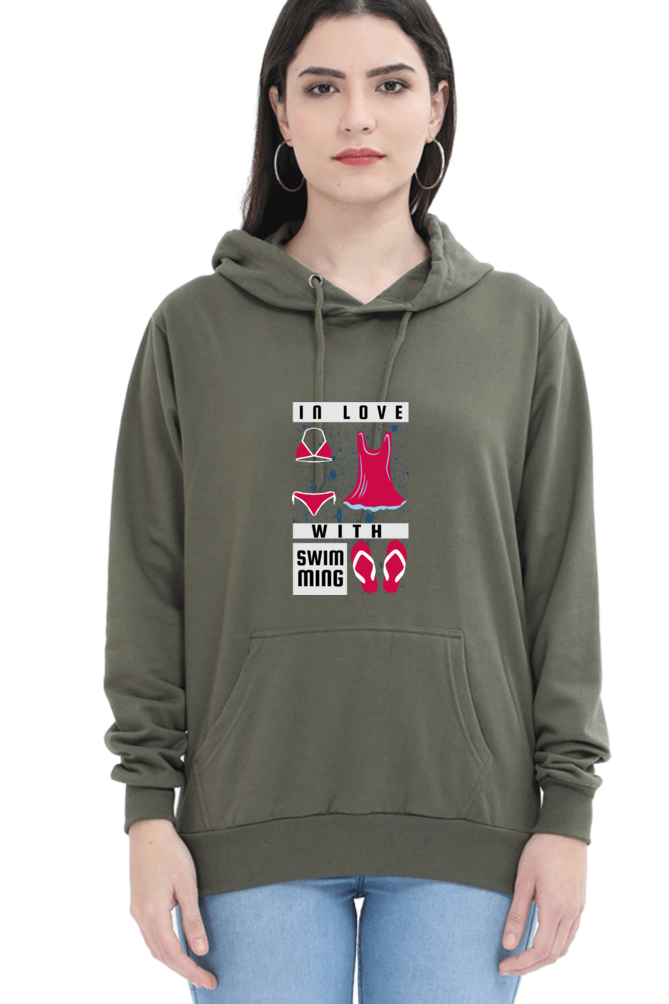 Women's Swimming Sweatshirts Hoodie - In Love