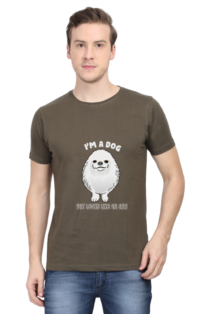 Men's Funny & Queen SVG Round Neck T-Shirt - dog