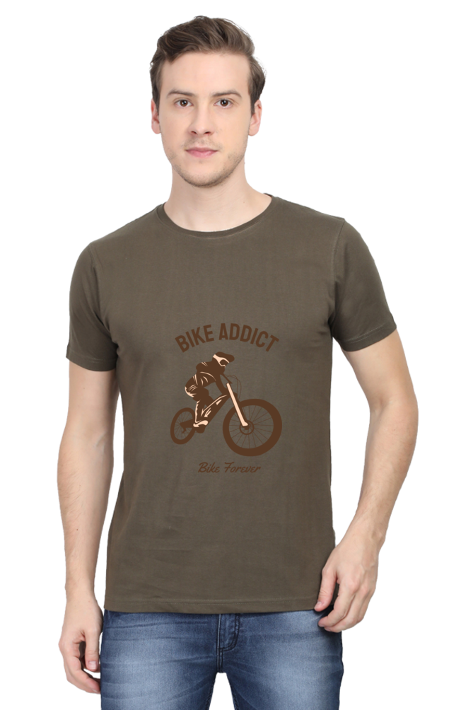 Men's BMX Cotton Round Neck T-Shirt - addict