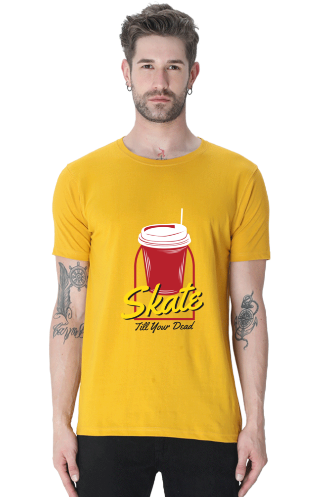 Skateboard Unisex Cotton Round Neck T-shirt - Skate