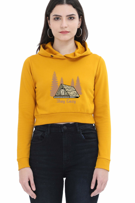 Women Adventure Crop Hoodies - stay cozy