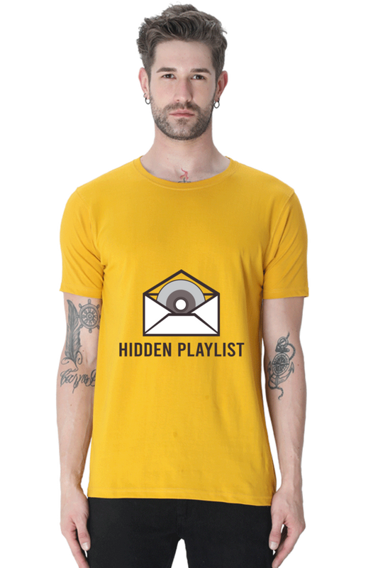 Music Unisex Cotton Round Neck T-shirt - Hidden Playlist