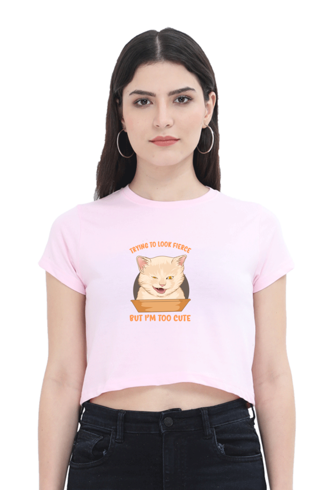 Women Funny & Queen SVG Crop Top - Fierce