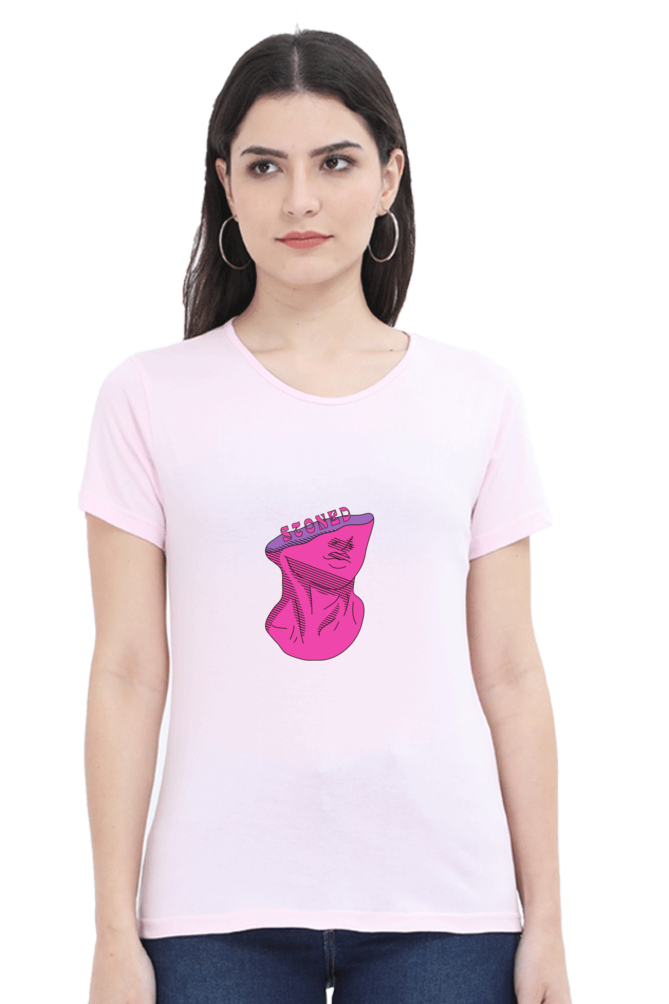 Women’s Round Neck Stones T-Shirts - Stoned Head