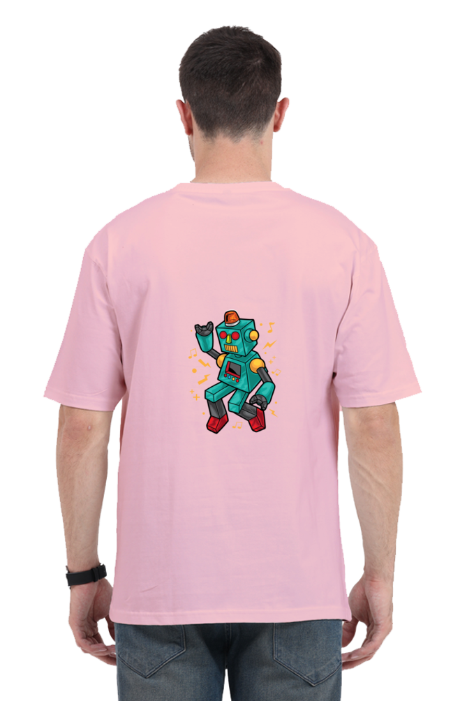 Men Oversized Classic Dance T Shirt - dancing robo