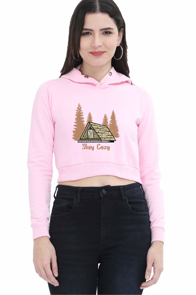 Women Adventure Crop Hoodies - stay cozy