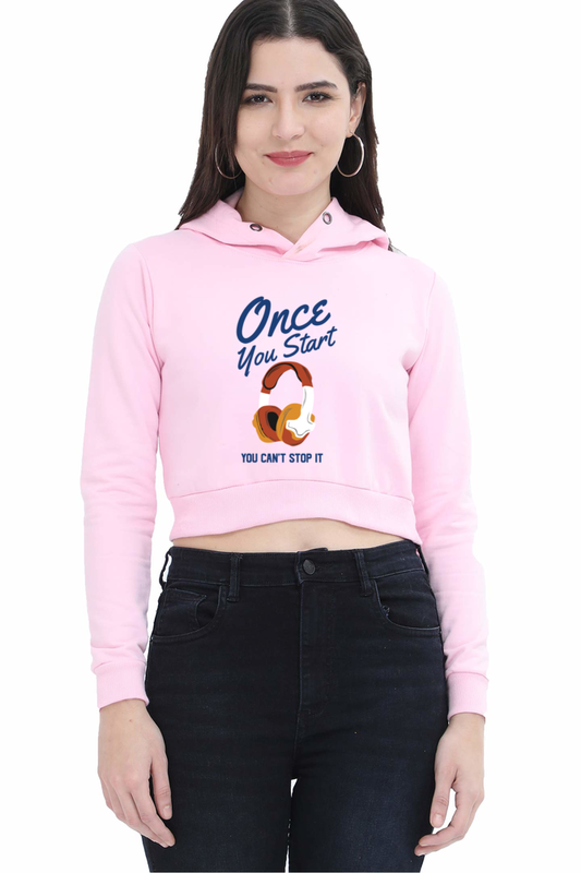 Women Skateboard Crop Hoodies - Stop It