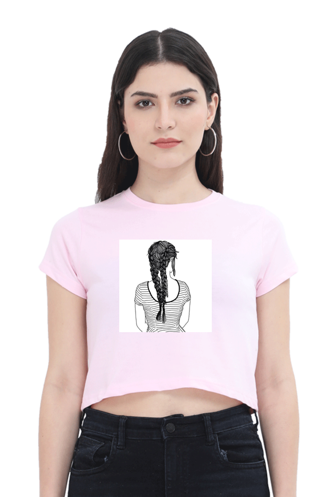 Women's Crop Top - girl with brads