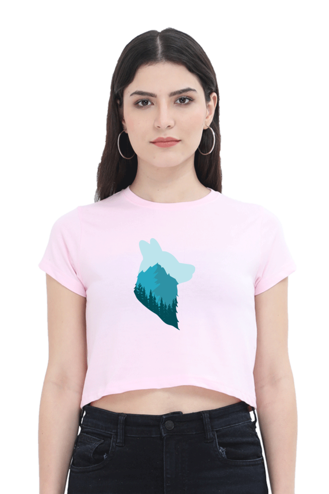 Women Adventure Crop Top - wolf