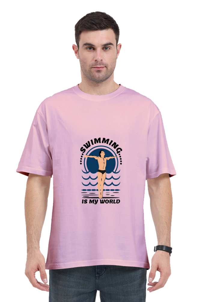 Men Swimming Oversized Classic T Shirt  - My World