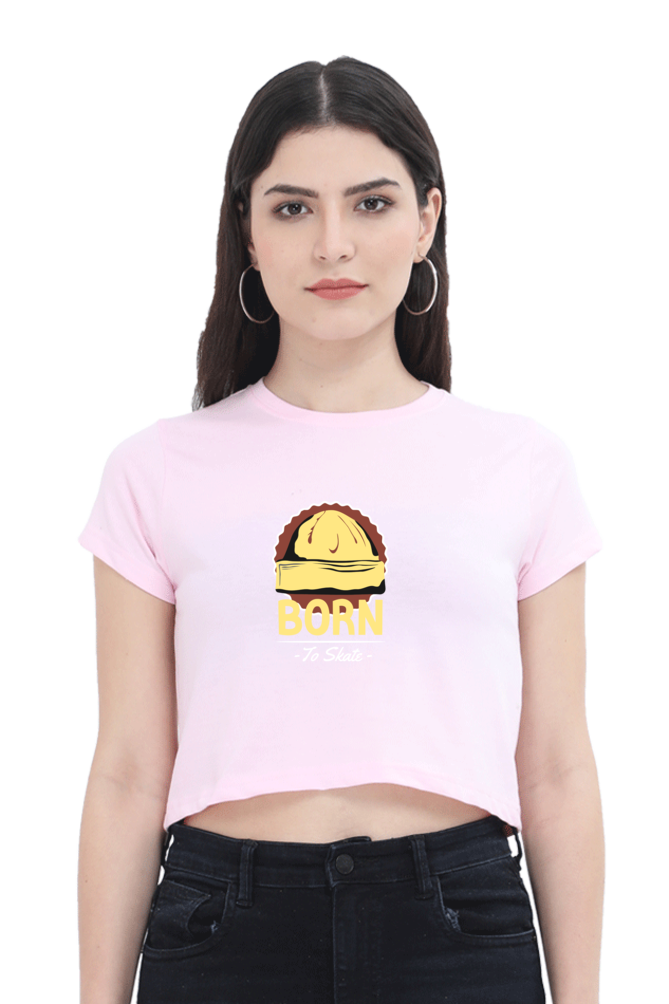 Women Skateboard Crop Top - Born