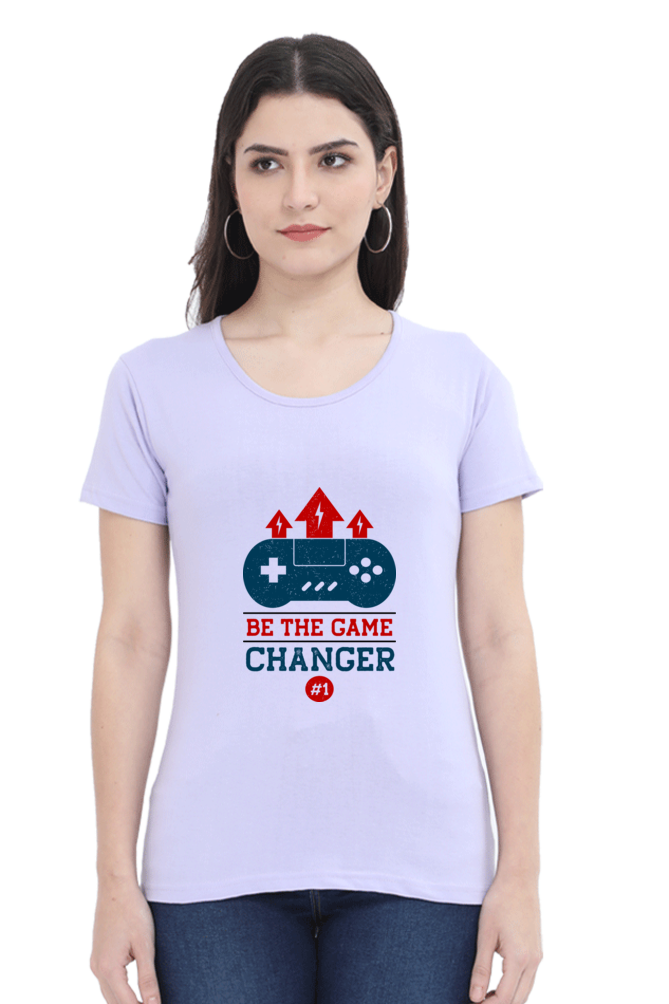 Women’s Round Neck Printed Gamer T-Shirts -  Changer
