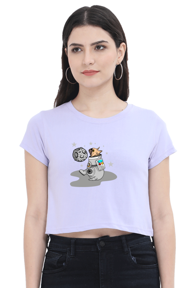 Women Animal's & Monster's  Crop Top -  astro dog