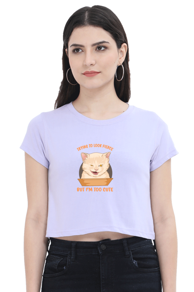 Women Funny & Queen SVG Crop Top - Fierce
