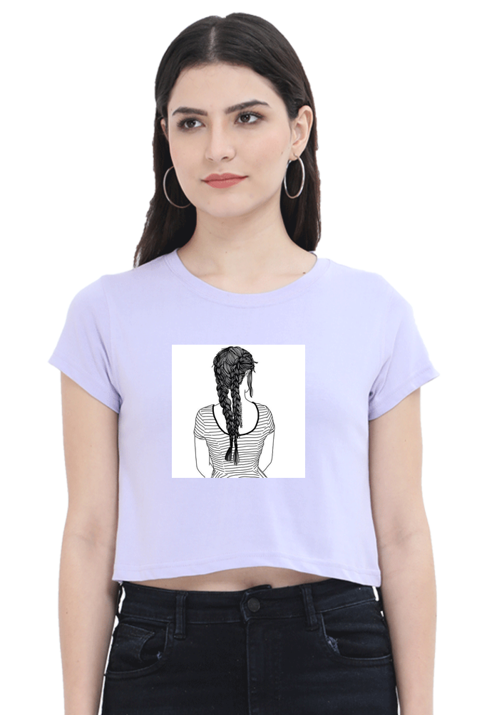 Women's Crop Top - girl with brads