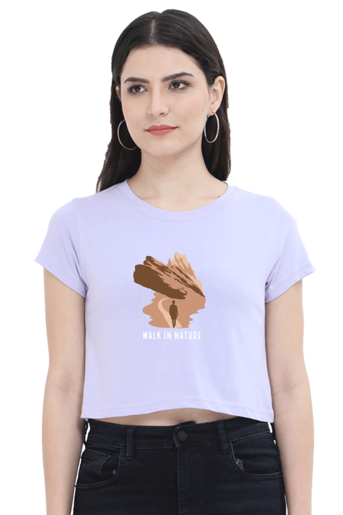 Women Adventure Crop Top - nature walk
